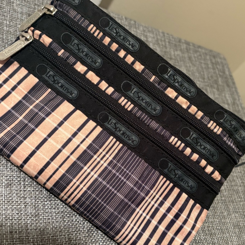 LeSportSac Triple Zipper Pouch/Makeup Bag